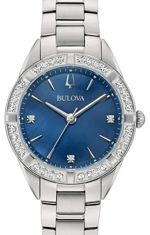 Bulova Diamond 96R243 32mm Stainless steel Blue