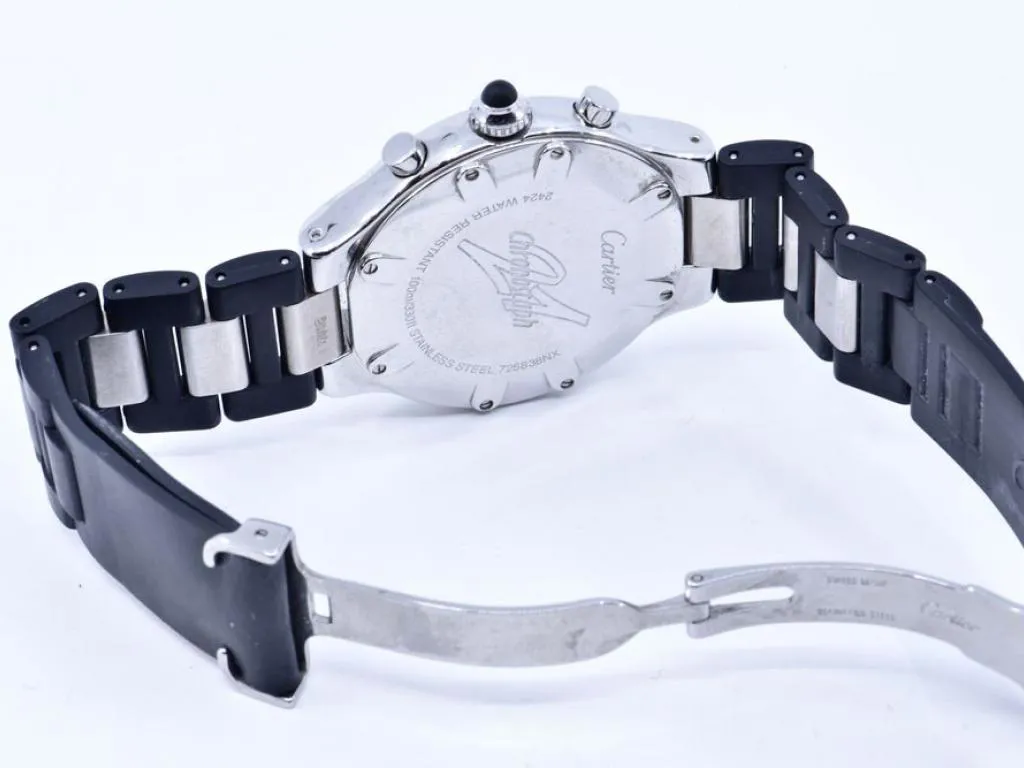 Cartier 21 Chronoscaph 2424 38mm Stainless steel Black 2