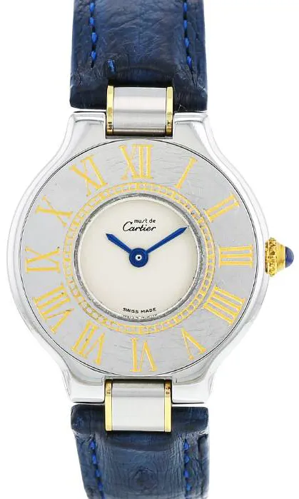 Cartier Must 21 9010 28mm Stainless steel and Gold-plated Cream