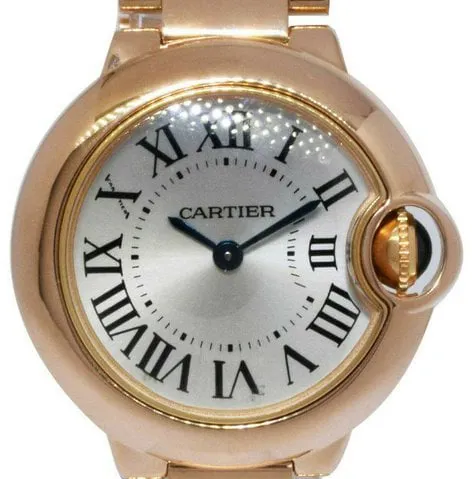 Cartier Ballon Bleu 3007 28mm Rose gold Silver