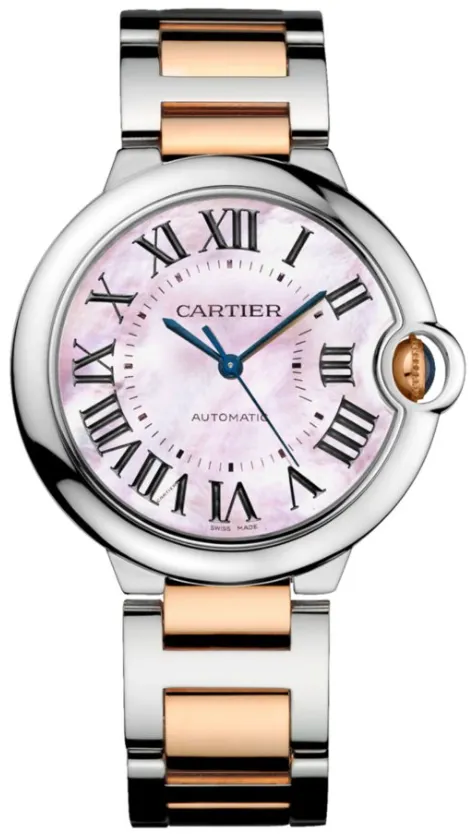 Cartier Ballon Bleu 3284 36mm Yellow gold and Stainless steel Pearl