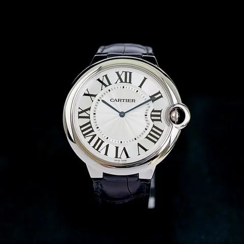 Cartier Ballon Bleu 3375 46mm White gold Silver