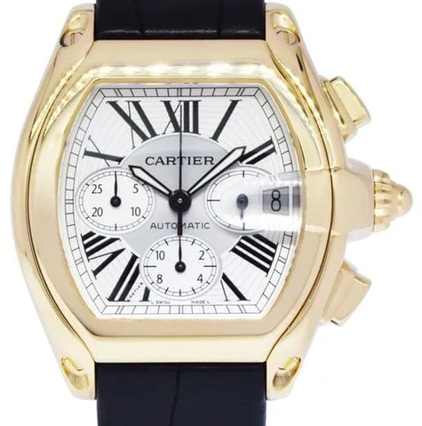 Cartier Roadster 2619 43mm Yellow gold Silver