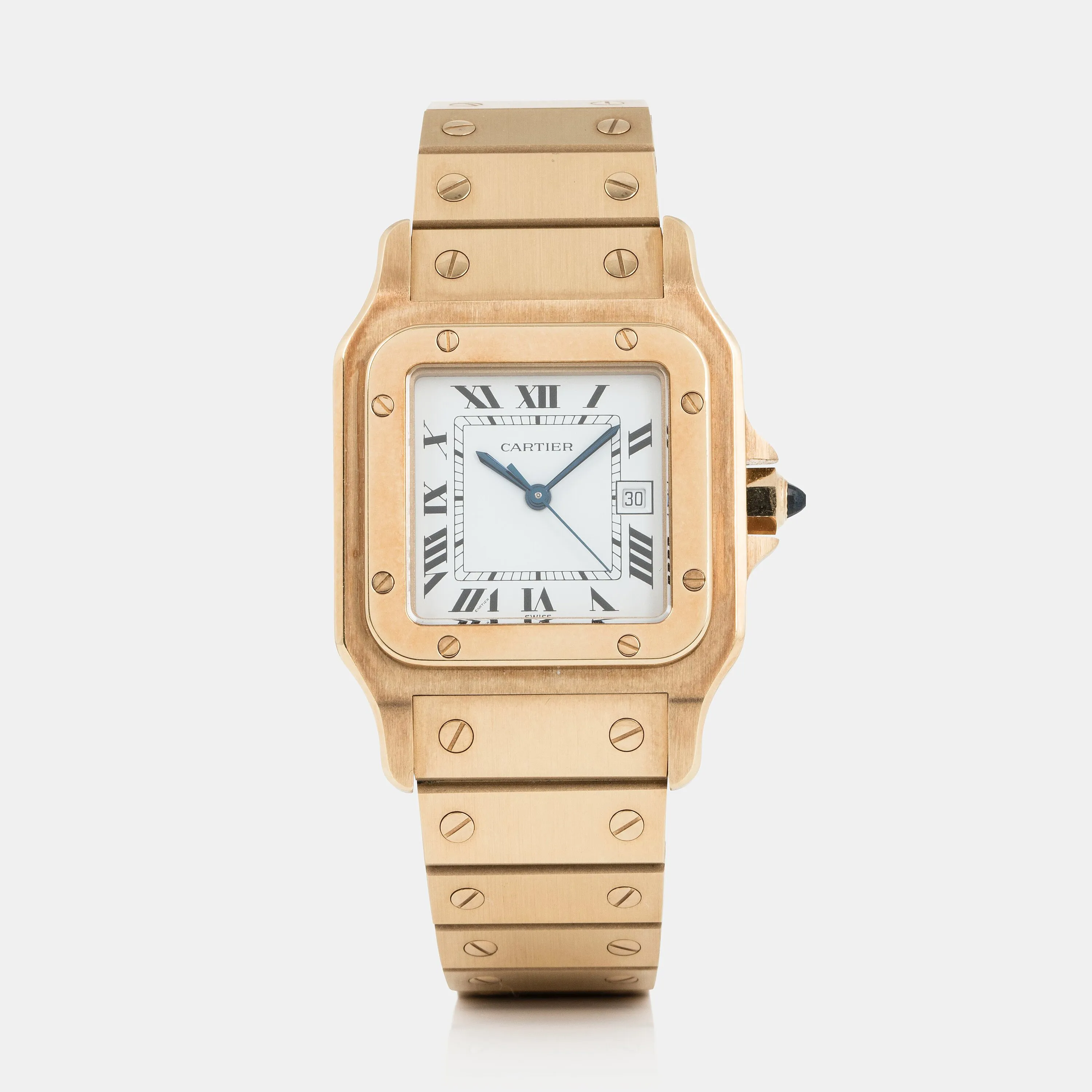 Cartier Santos 166921 29.5mm Rose gold White