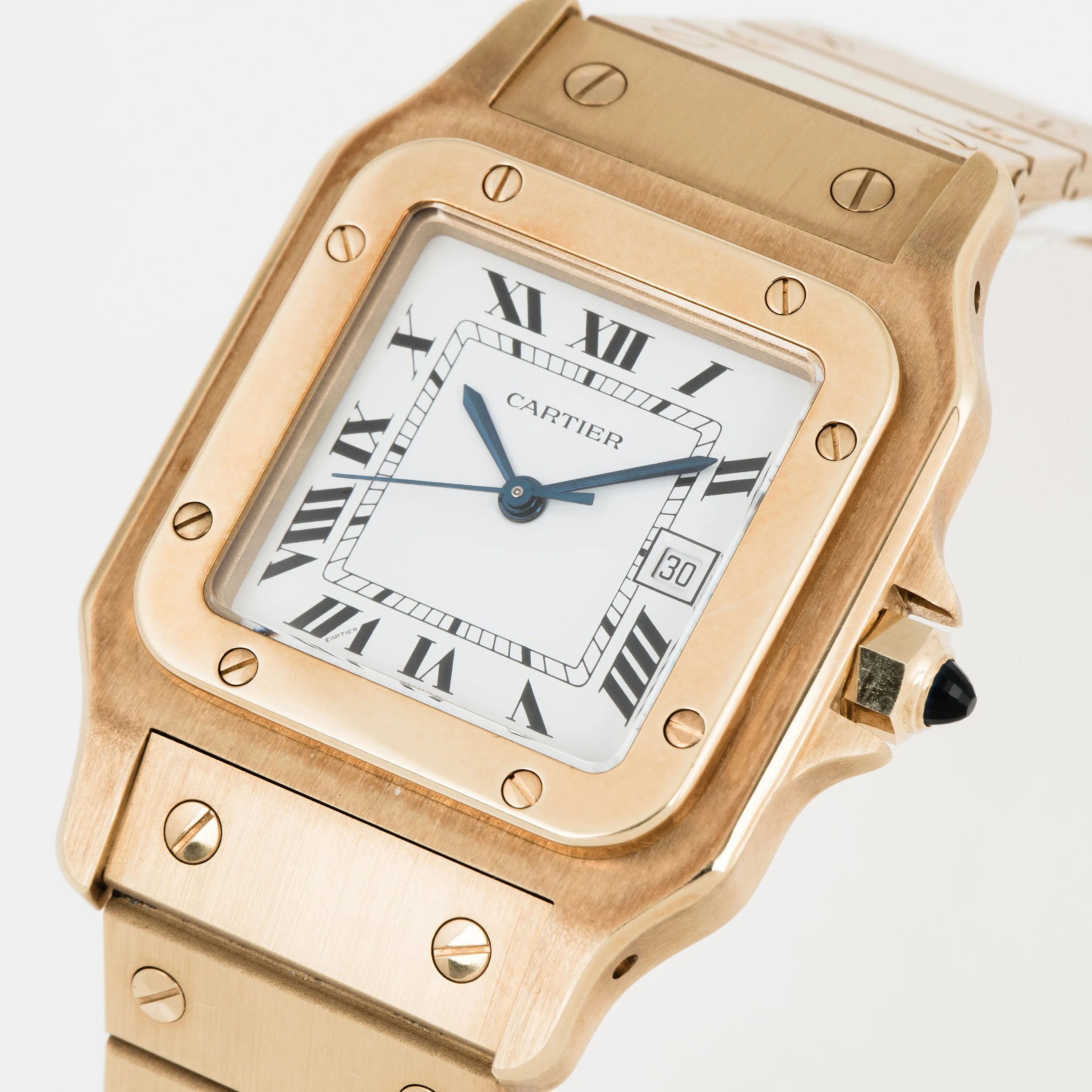 Cartier Santos 166921 29.5mm Rose gold White 1