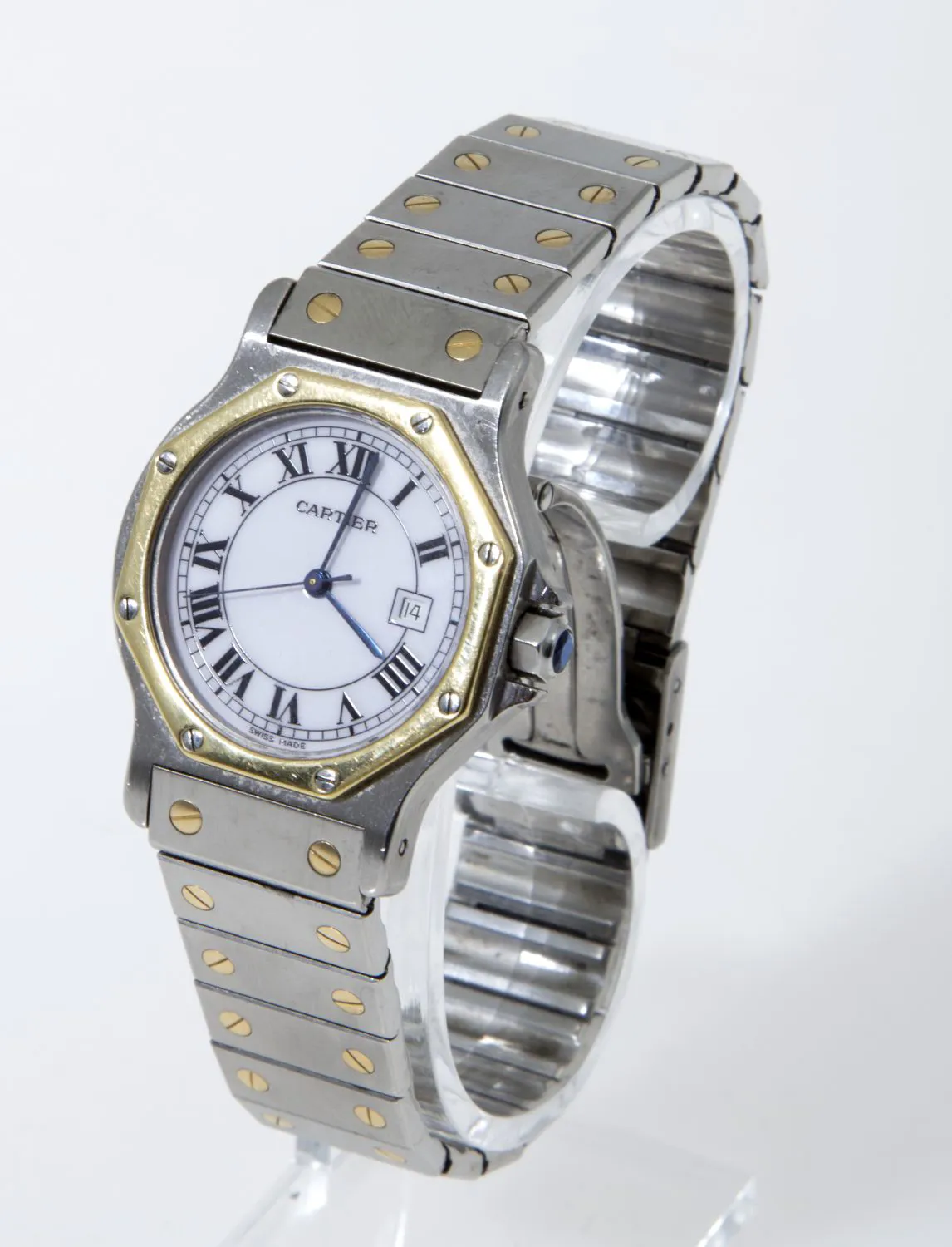 Cartier Santos 2966 30mm Stainless steel White