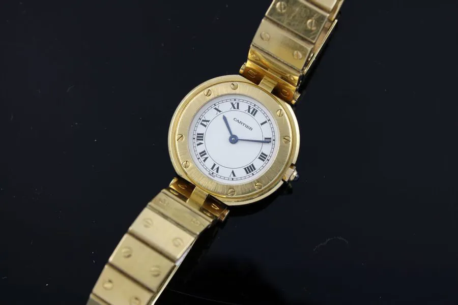 Cartier Santos 8191 28mm Yellow gold White 2