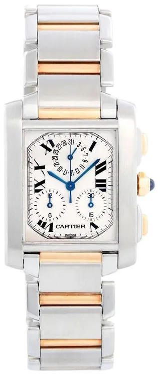 Cartier Cougar 2303 37mm Yellow gold and Stainless steel White