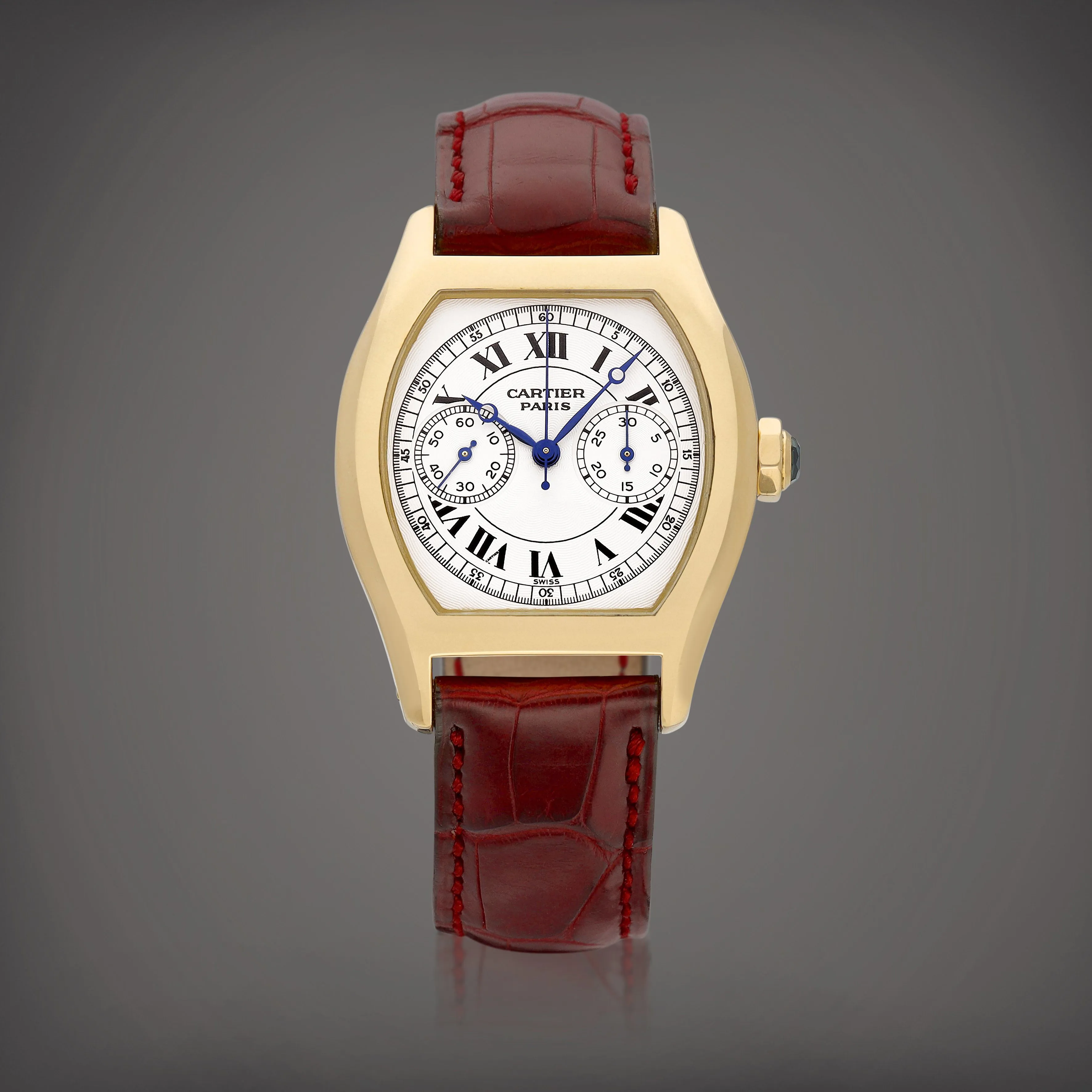 Cartier Tortue 2356 43mm Yellow gold Silver