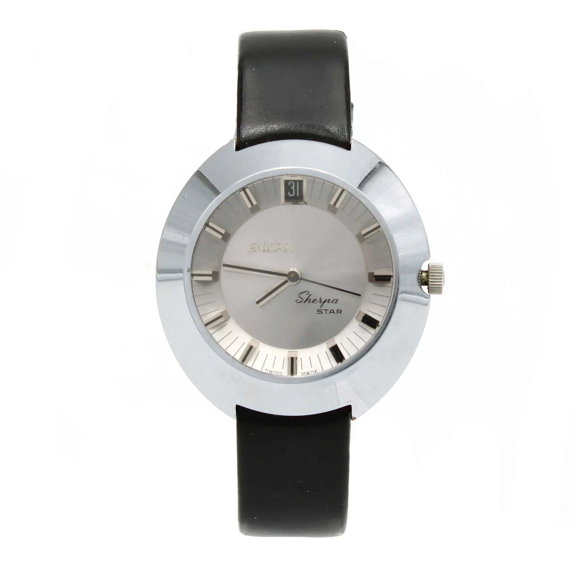 Enicar Sherpa 35mm Stainless steel Silver