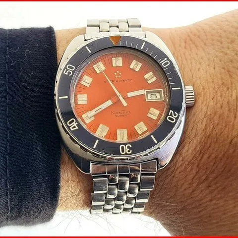 Eterna Super Kontiki 131FTP 41mm Stainless steel Orange