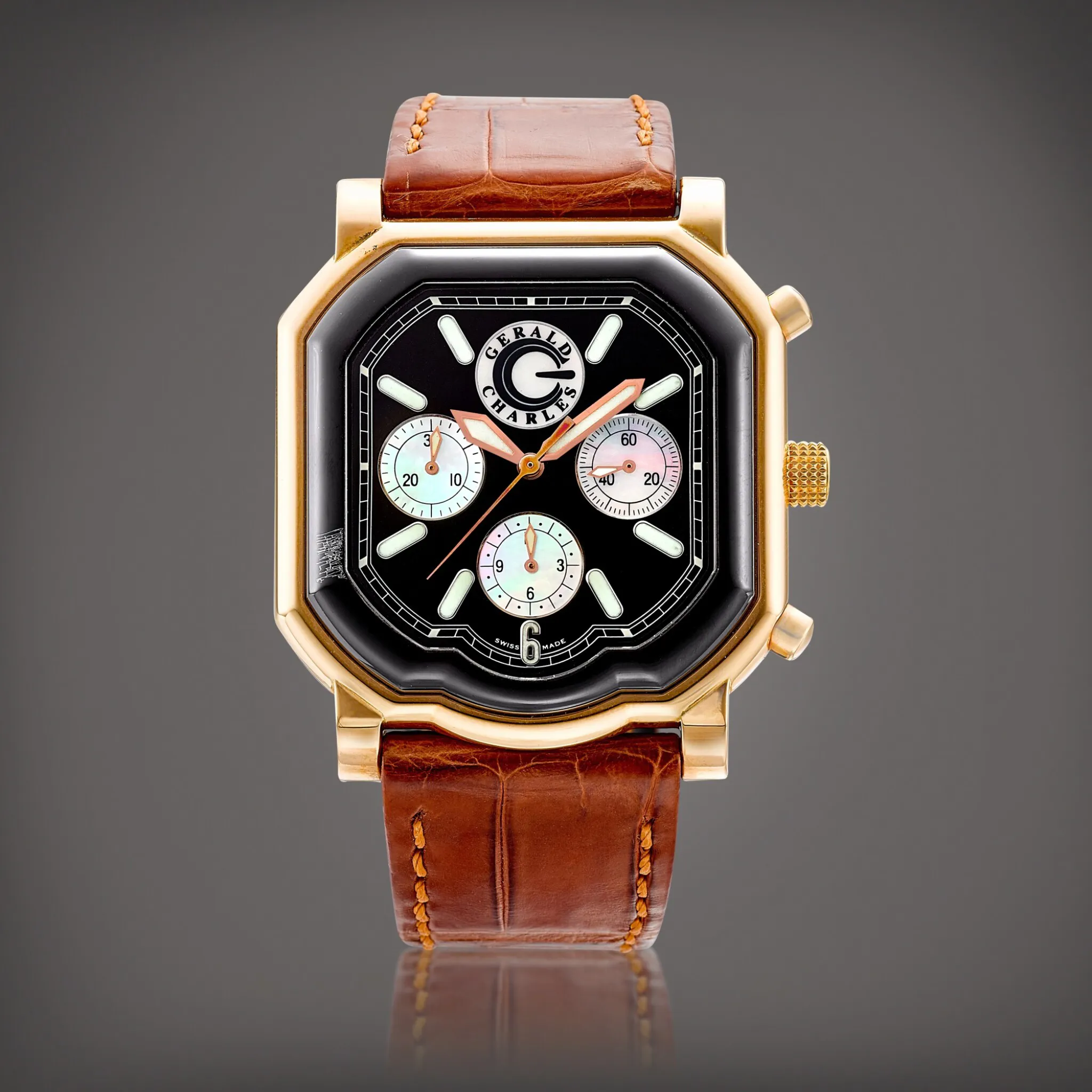 Gerald Charles Maestro GC 33 50mm Rose gold Black