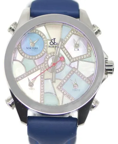 Jacob & Co. Five Time Zone JCM-118DA 40mm Steel Mother-of-pearl