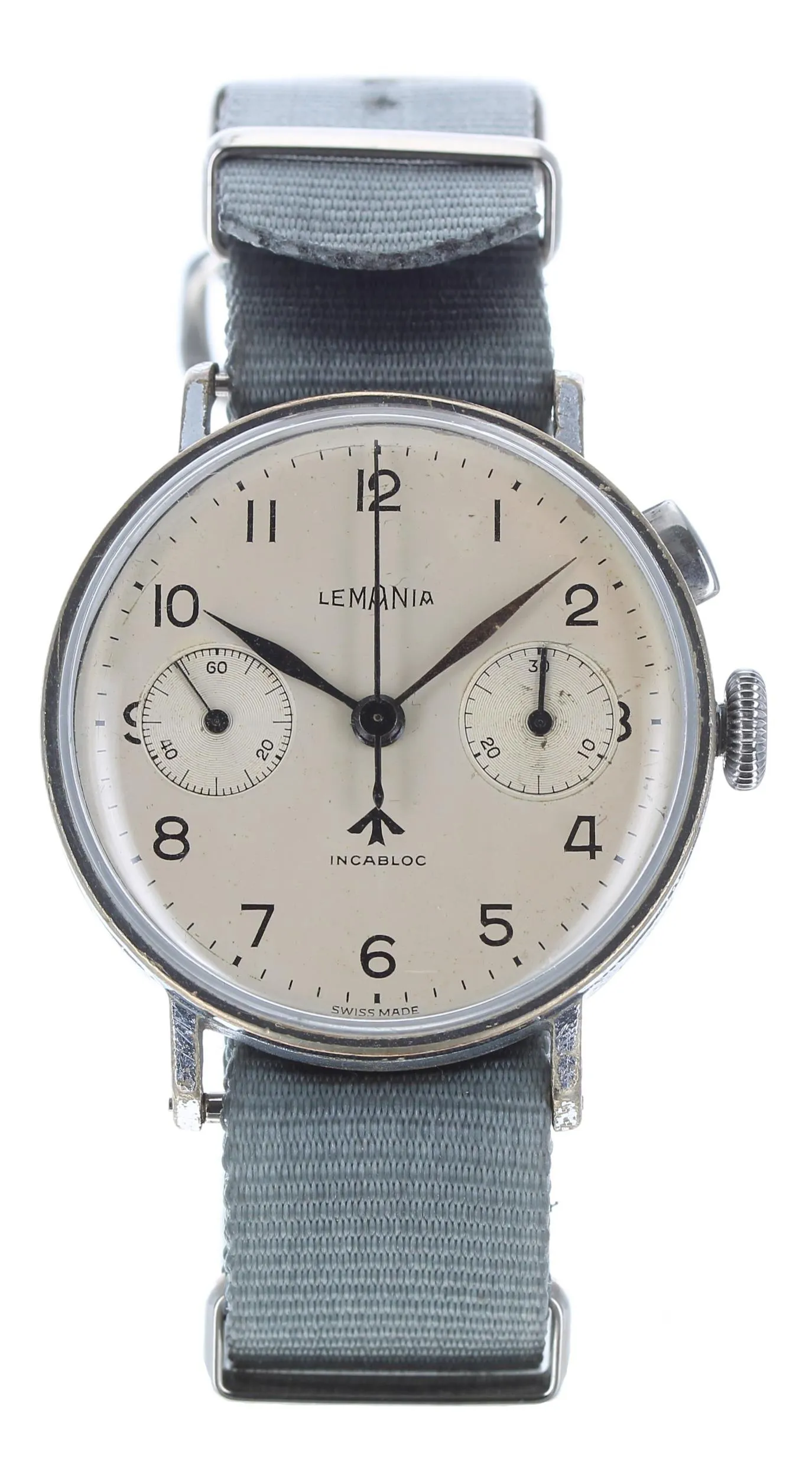 Lemania 37mm Nickel Silver