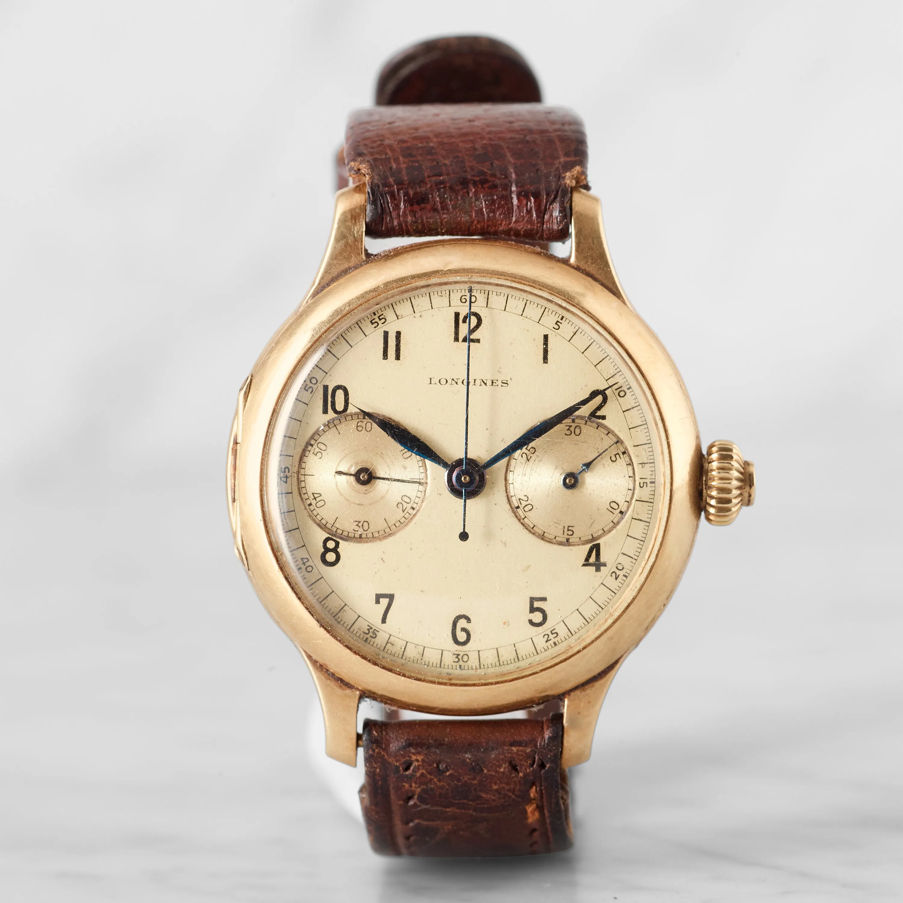 Longines Monopusher 35mm Rose gold Champagne