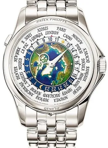 Patek Philippe World Time 5131/1P-001 39.5mm Platinum Silver