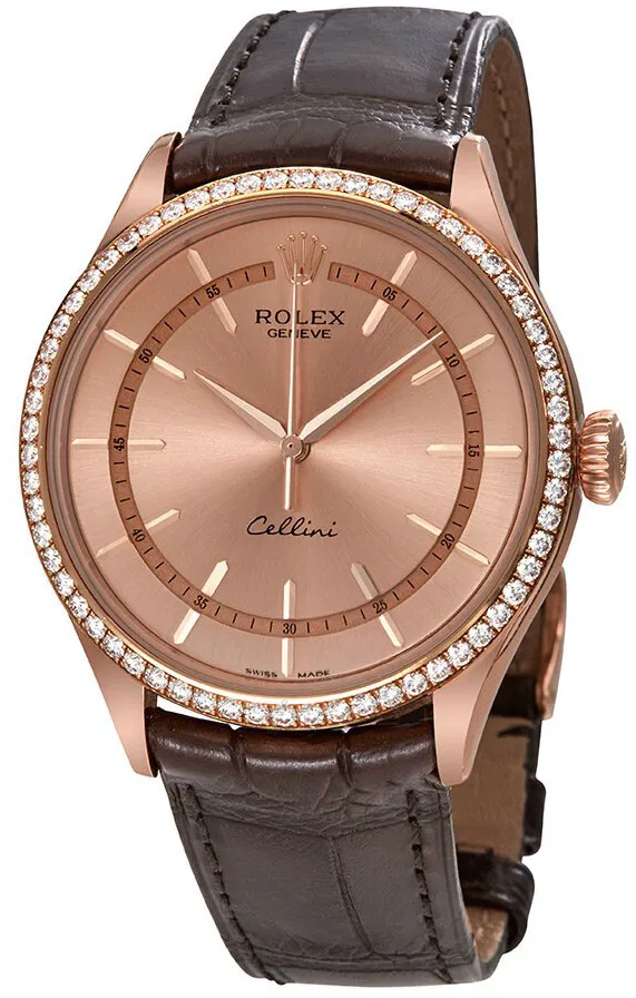 Rolex Cellini 50705RBR 39mm Rose gold Champagne