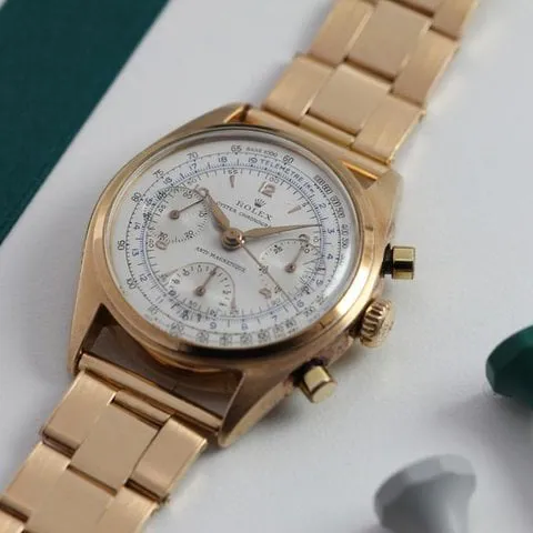 Rolex Chronograph 6034 35mm Rose gold White