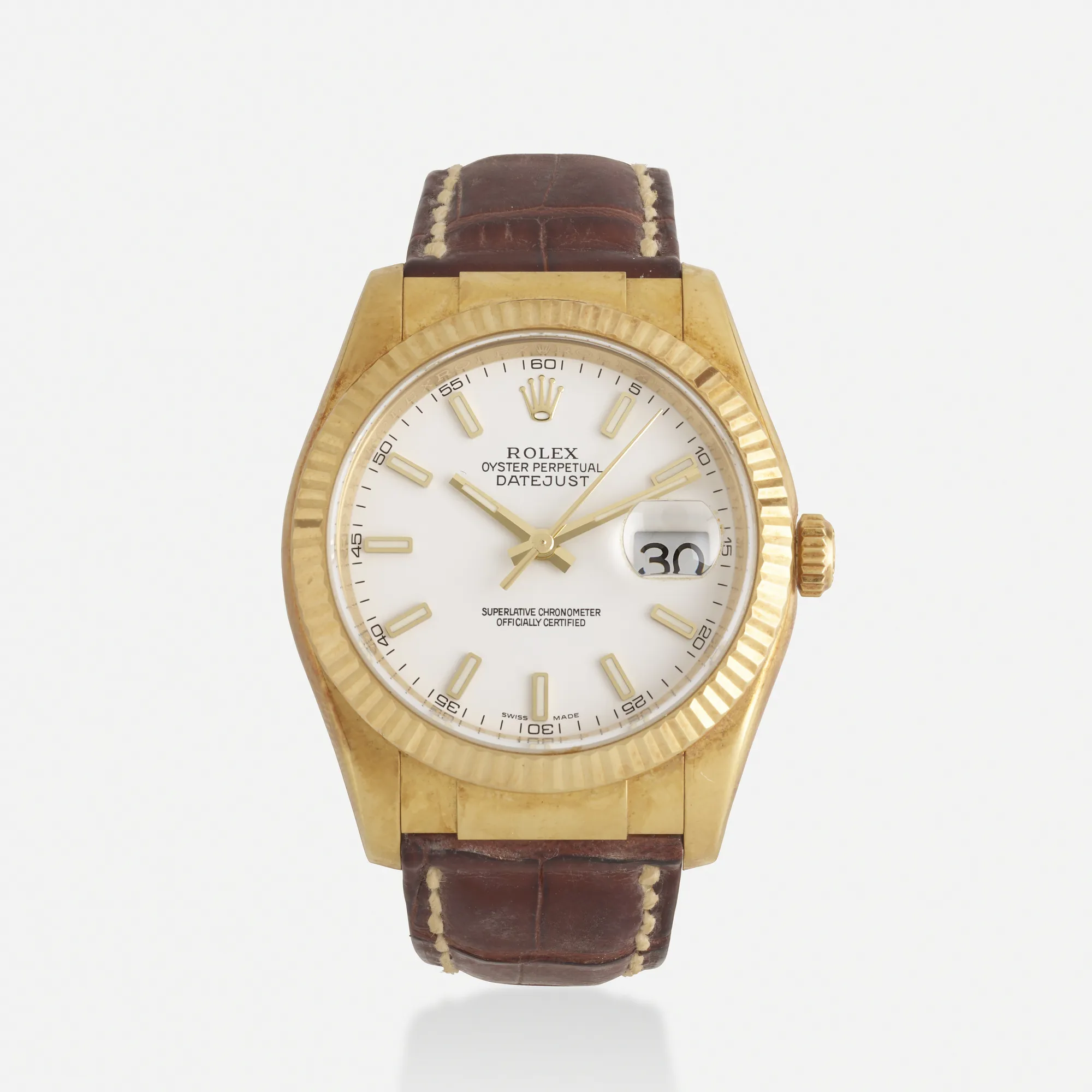 Rolex Datejust 116138 36mm Yellow gold White