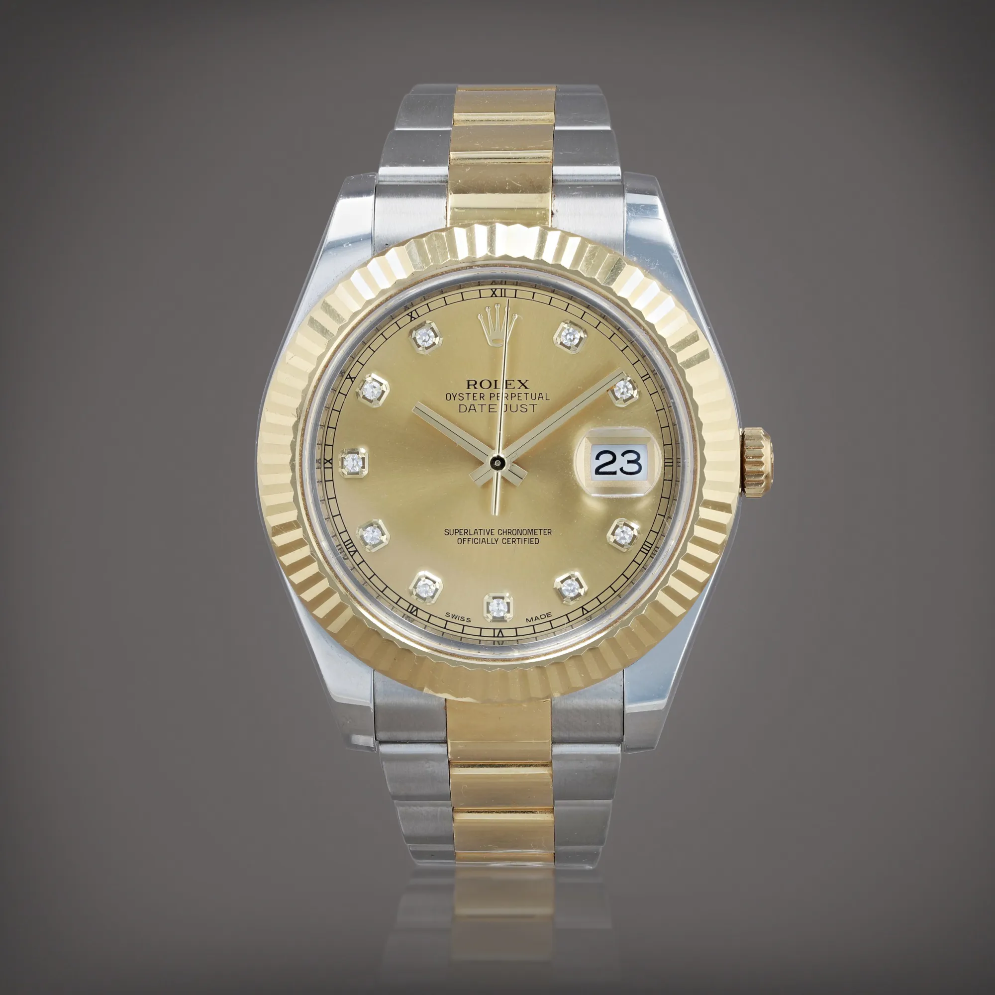 Rolex Datejust II 116333 41mm Yellow gold and Stainless steel Champagne