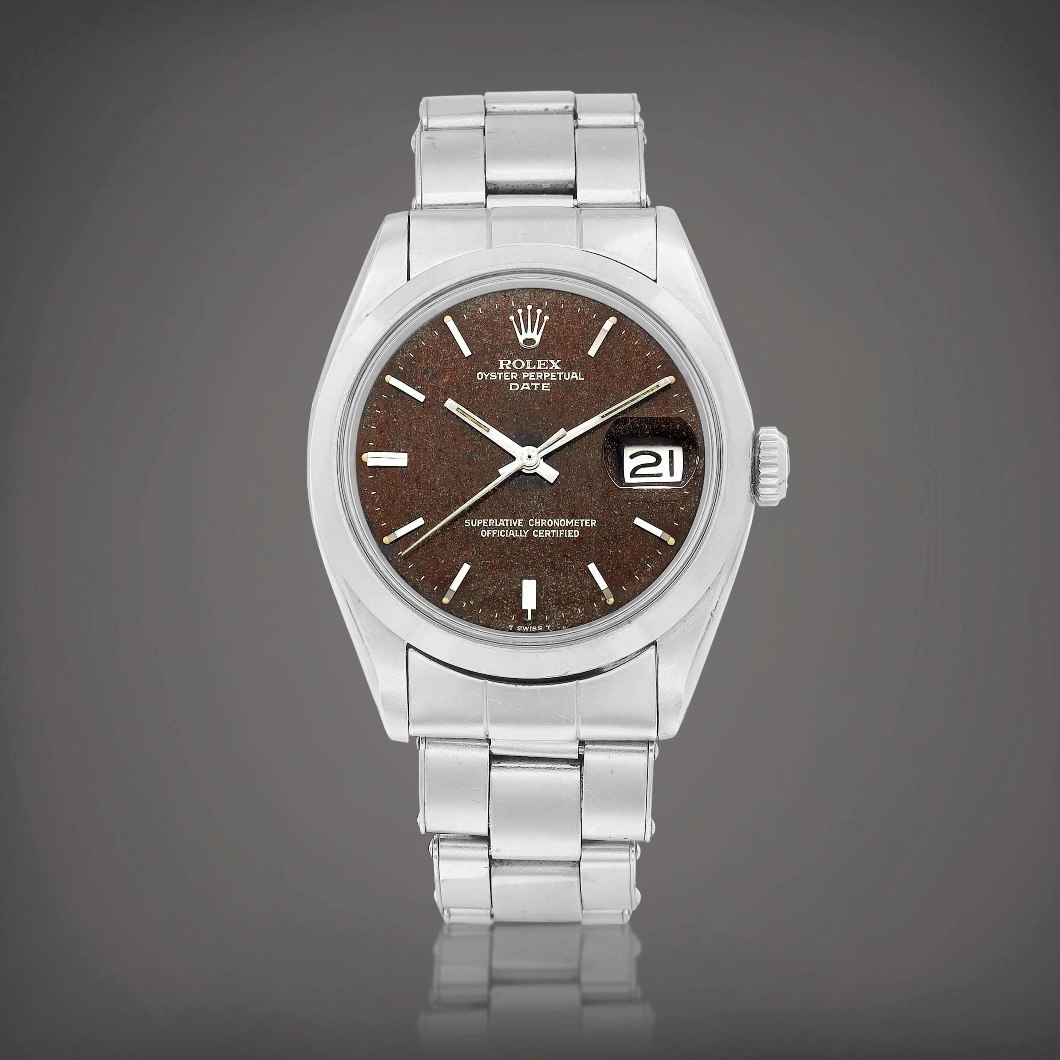 Rolex Oyster Perpetual Date 1500 36mm Stainless steel Brown