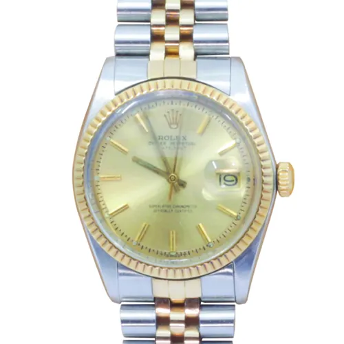 Rolex Datejust 1601 36mm Yellow gold and stainless steel Champagne