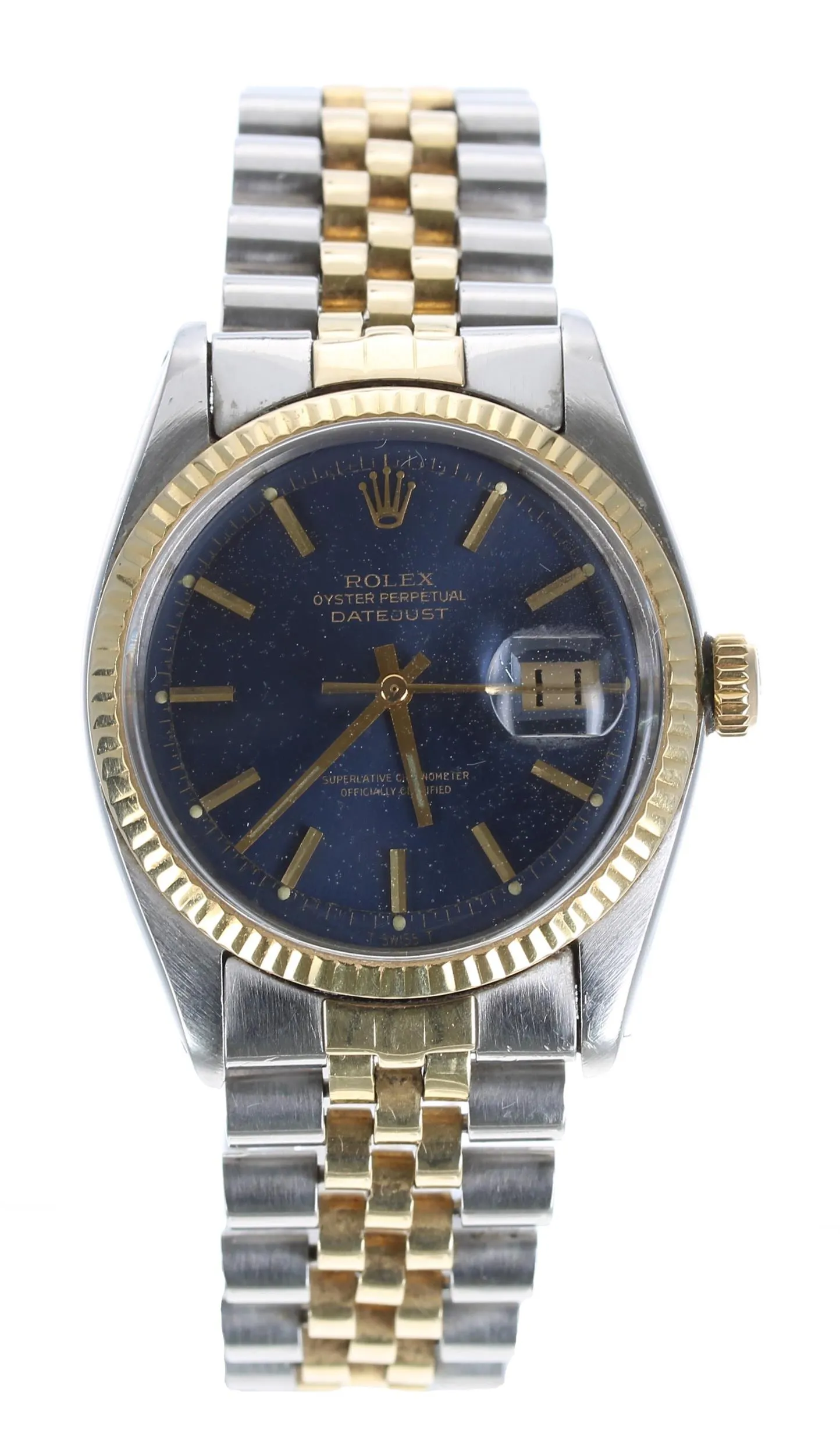 Rolex Datejust 36 1601 36mm Yellow gold and stainless steel Blue