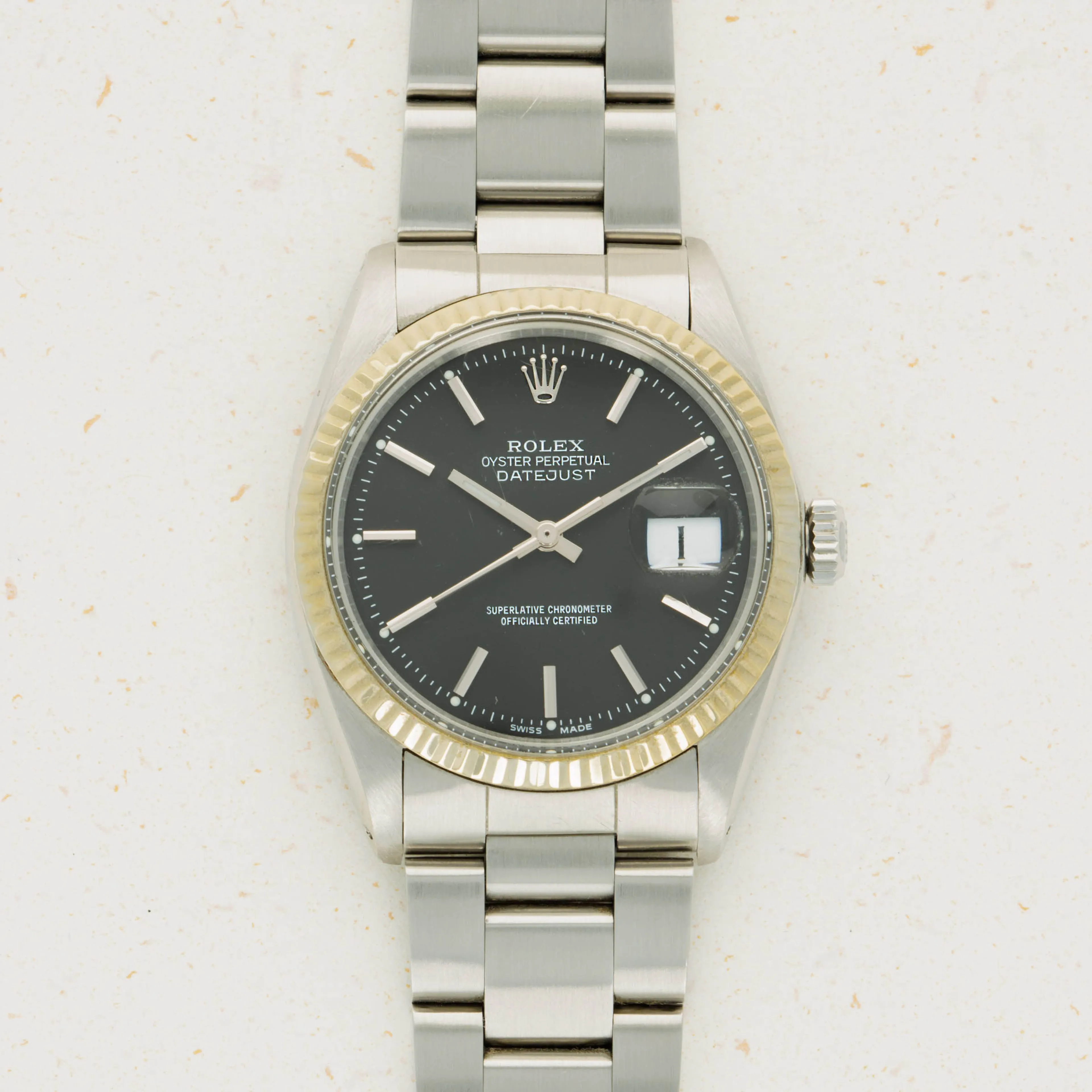 Rolex Datejust 36 1601 36mm Yellow gold and stainless steel Black