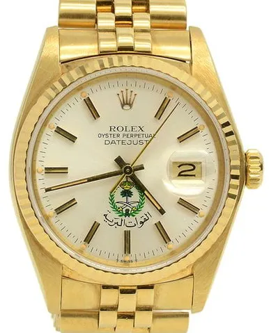 Rolex Datejust 36 16018 36mm Yellow gold Silver