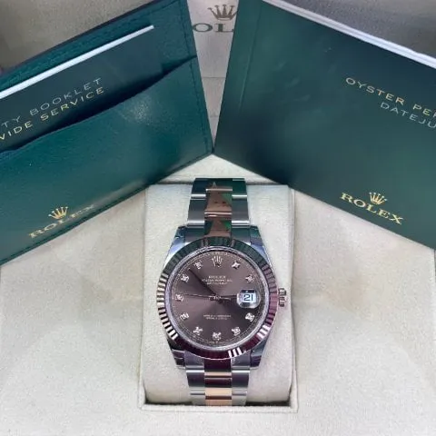 Rolex Datejust 41 126331 41mm Yellow gold and Stainless steel Brown