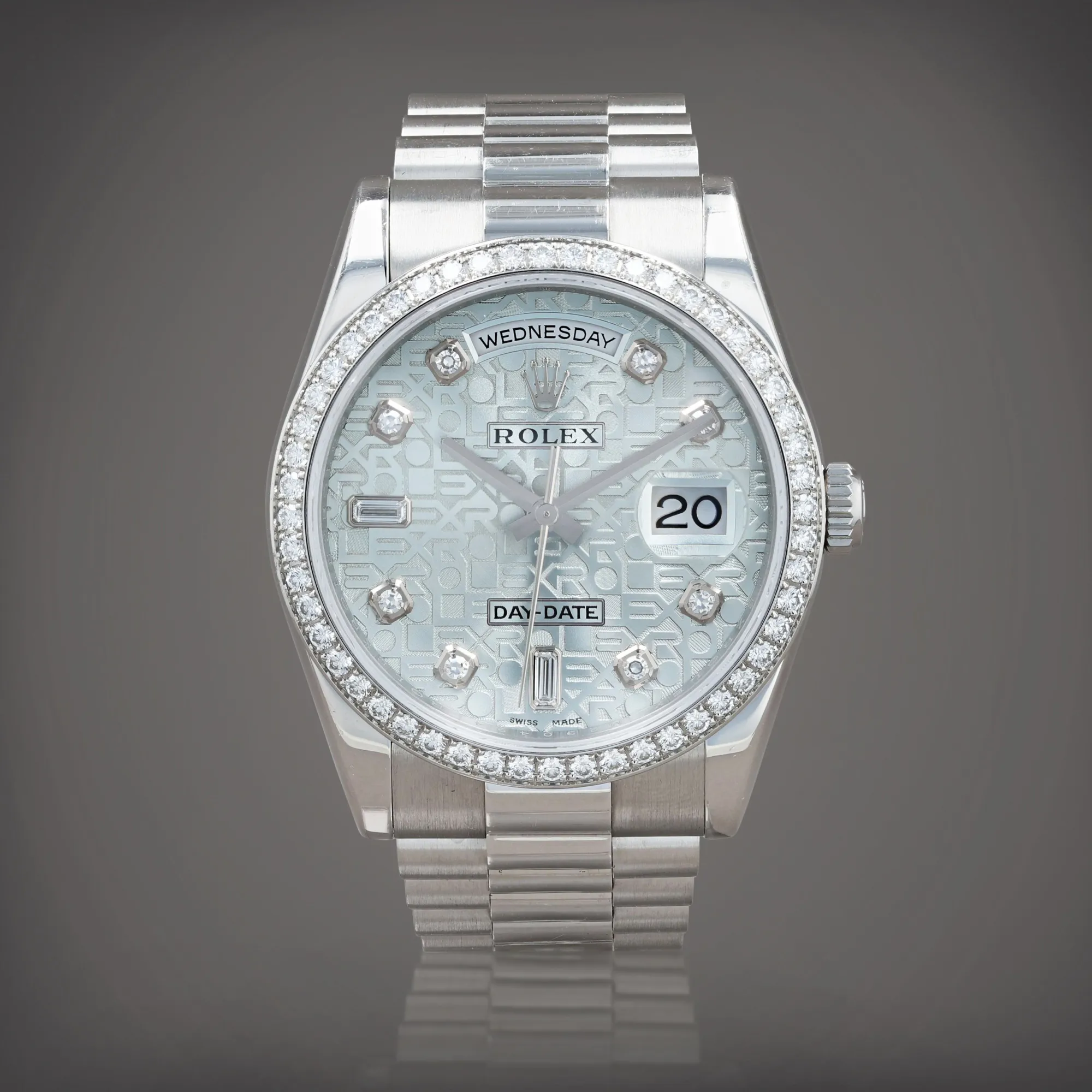 Rolex Day-Date 36 118346 36mm Platinum Blue