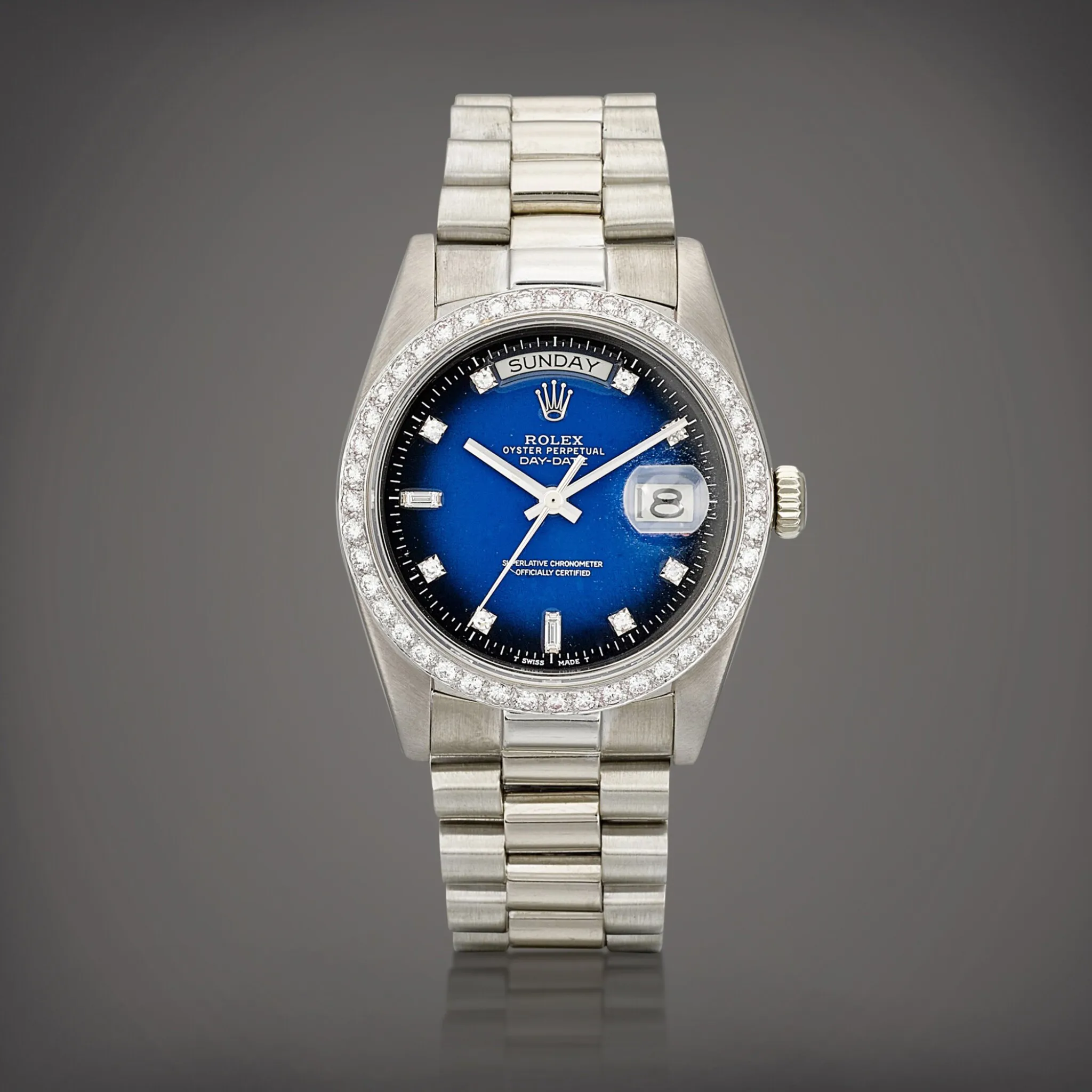 Rolex Day-Date 36 18049 36mm White gold Blue