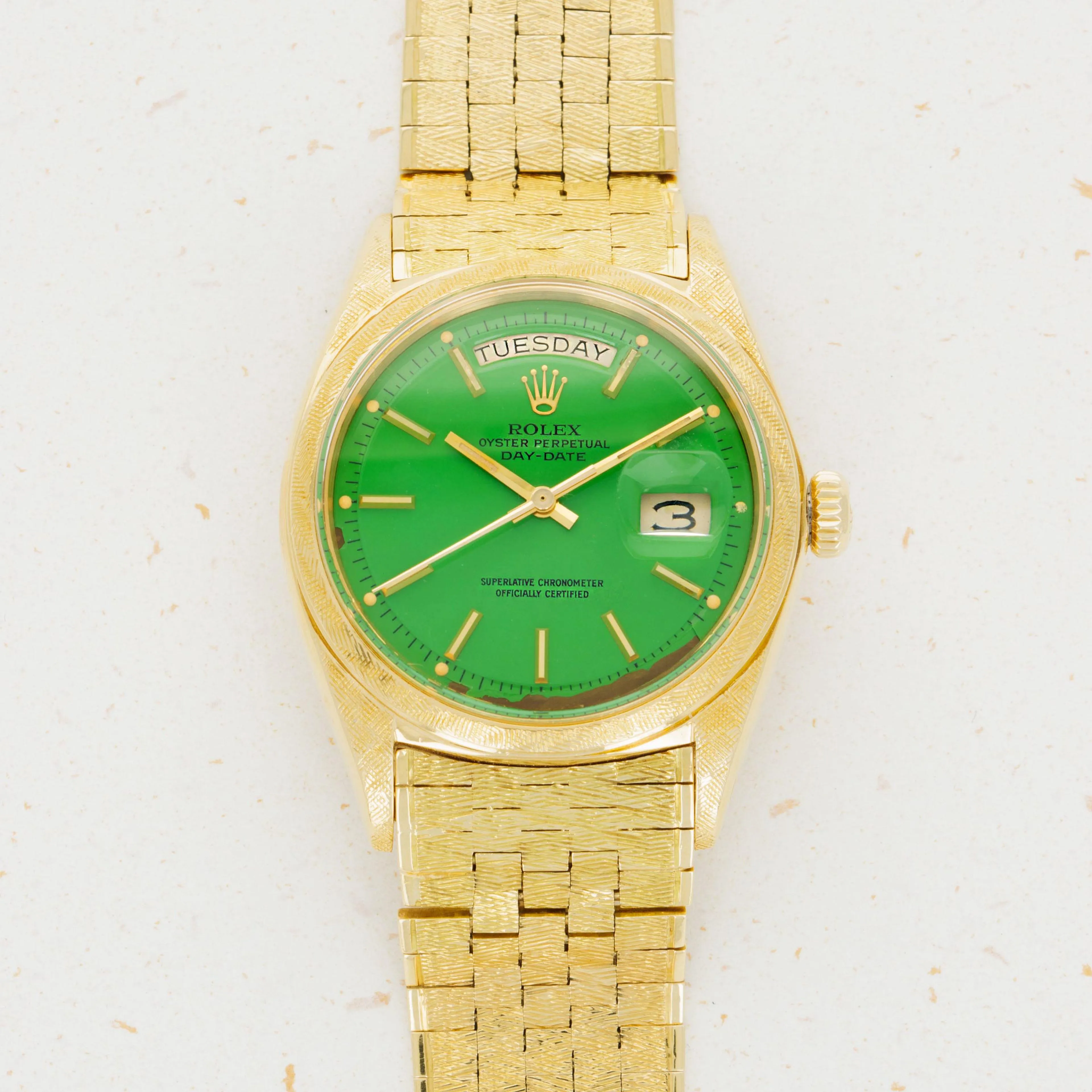 Rolex Day-Date 36 1806 36mm Yellow gold Green