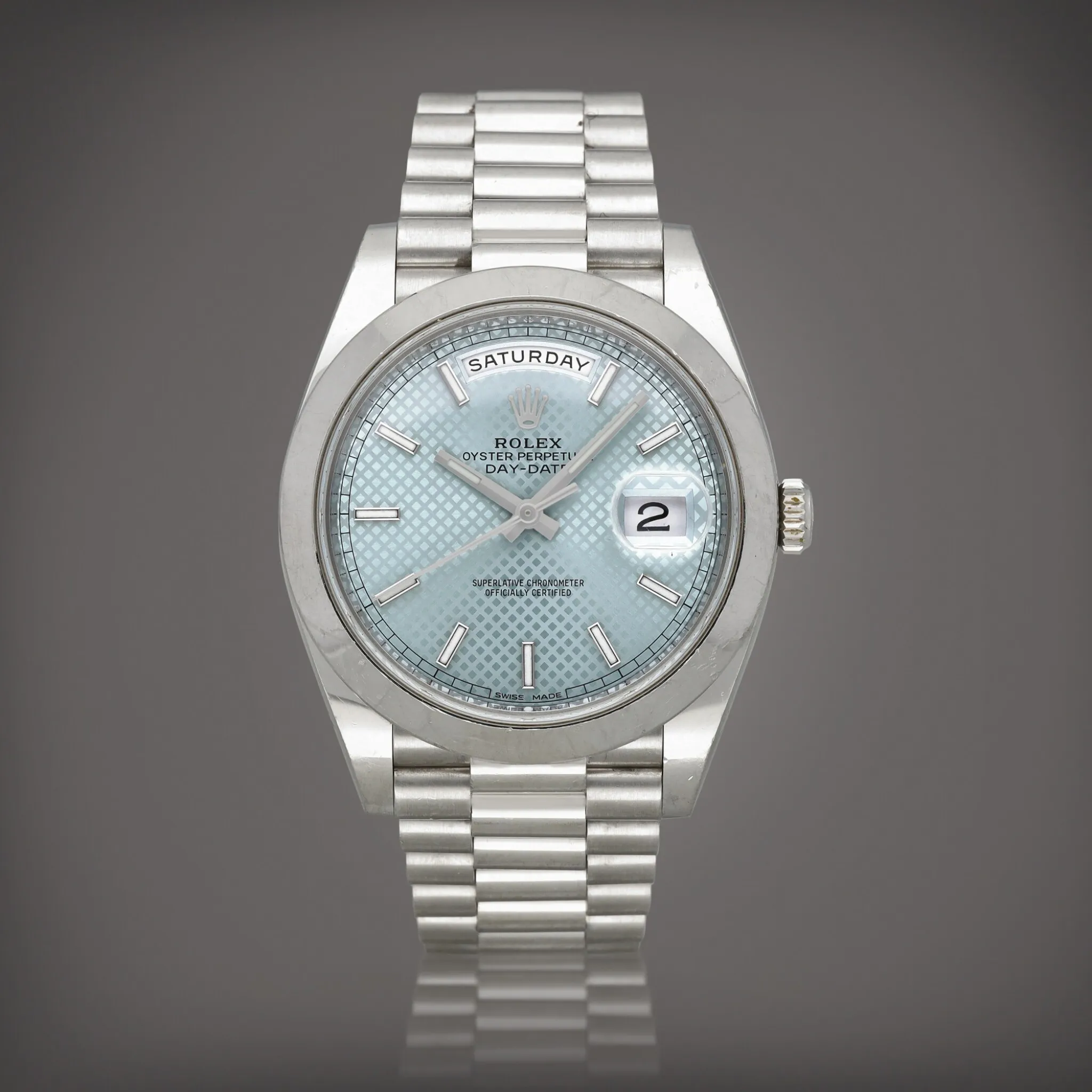 Rolex Day-Date 40 228206 40mm Platinum Ice blue 1