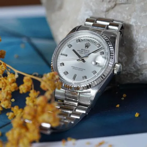 Rolex Day-Date 36 1803 36mm White gold Silver