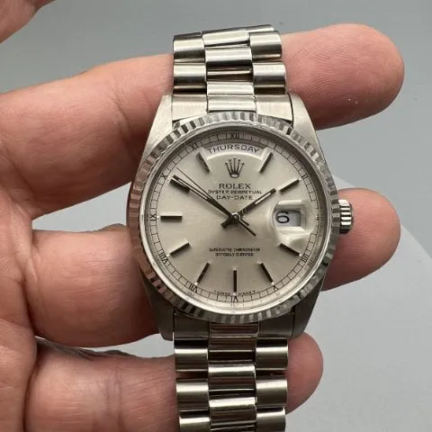 Rolex Day-Date 36 18239 36mm White gold Silver