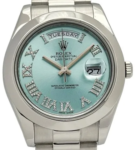 Rolex Day-Date II 218206 41mm Platinum Blue