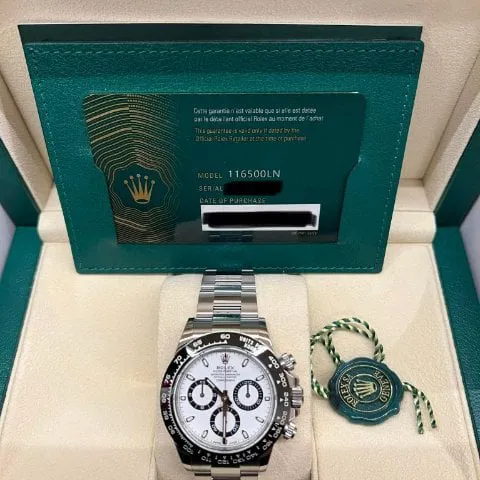 Rolex Daytona 116500LN 40mm Stainless steel White