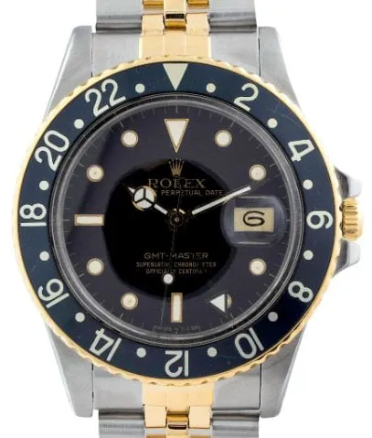 Rolex GMT-Master 16753 40mm Yellow gold and Stainless steel Black