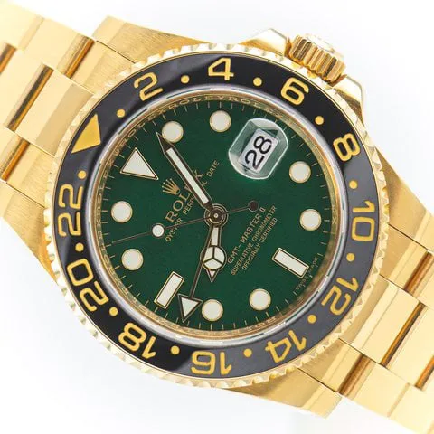 Rolex GMT-Master II 116718LN 40mm Yellow gold Green