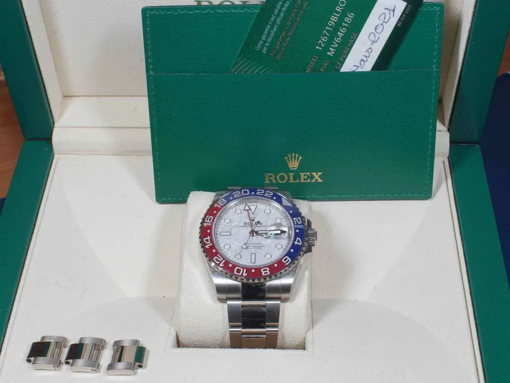 Rolex GMT-Master II 126719BLRO 170mm White gold Silver 4