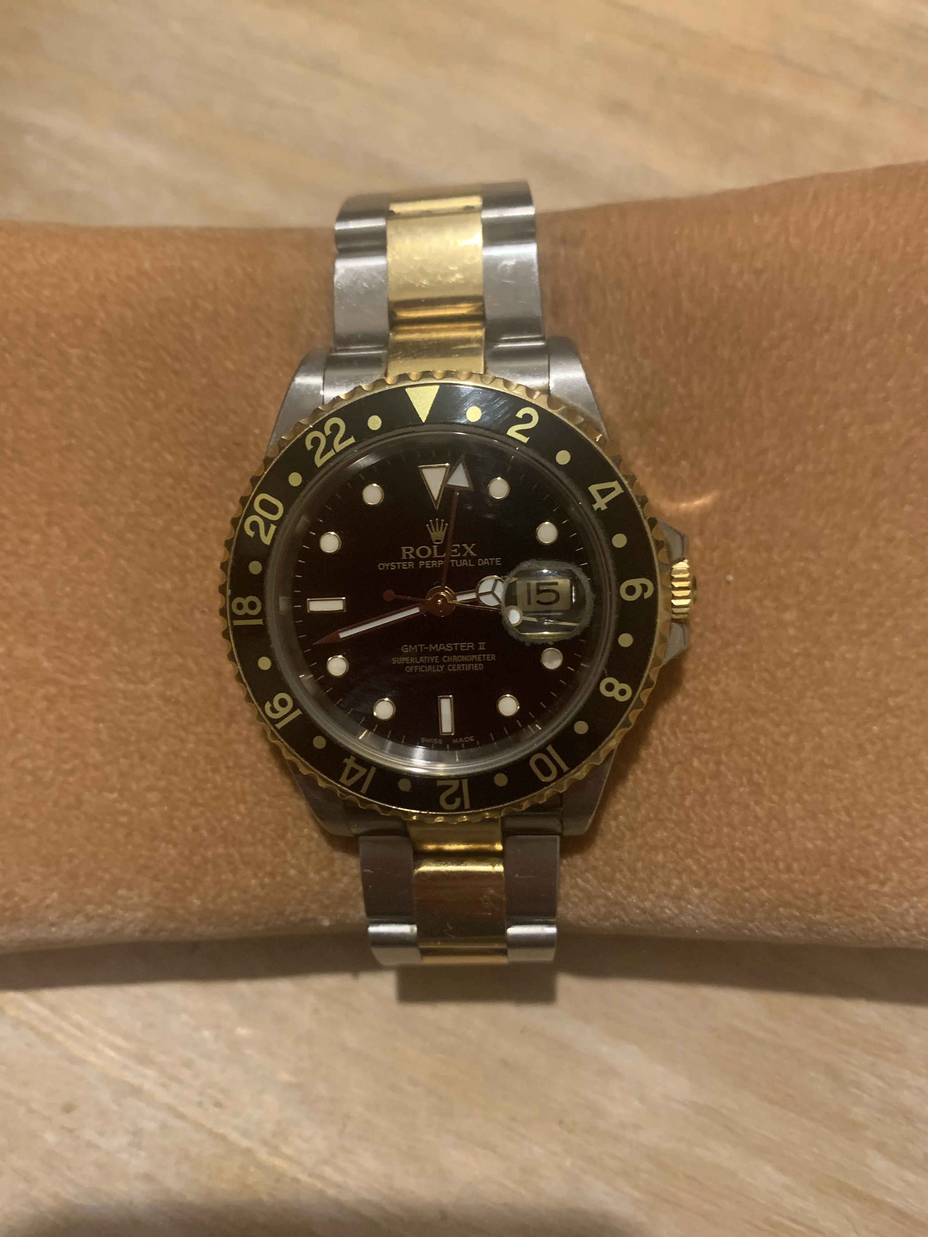 Rolex GMT-Master II 16713 40mm Yellow gold and Stainless steel Black 1