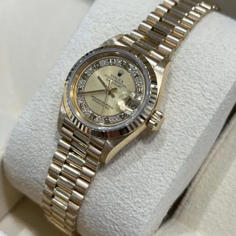 Rolex Lady-Datejust 69178 26mm Yellow gold Champagne