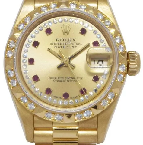 Rolex Lady-Datejust 69258 26mm Yellow gold Champagne