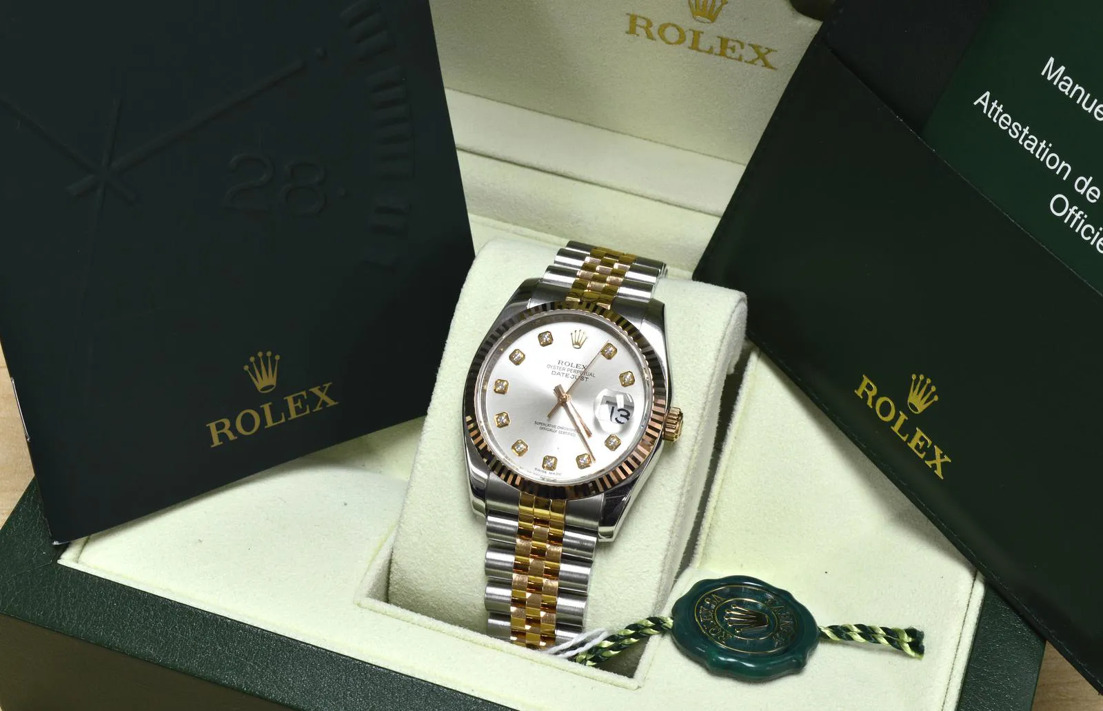 Rolex Datejust 36 116201 36mm Yellow gold and Stainless steel Silver 2