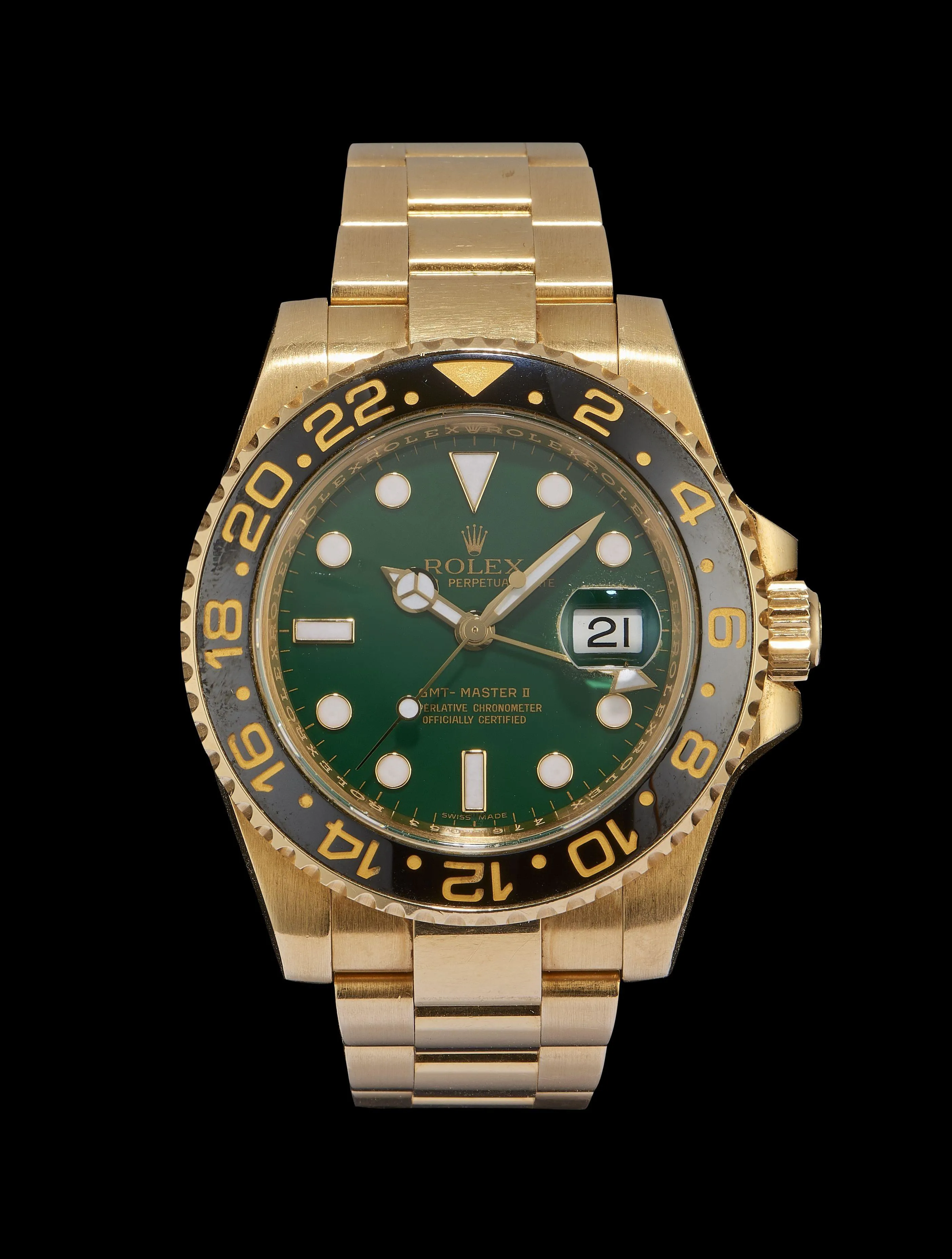 Rolex GMT-Master II 116718 40mm Yellow gold Green