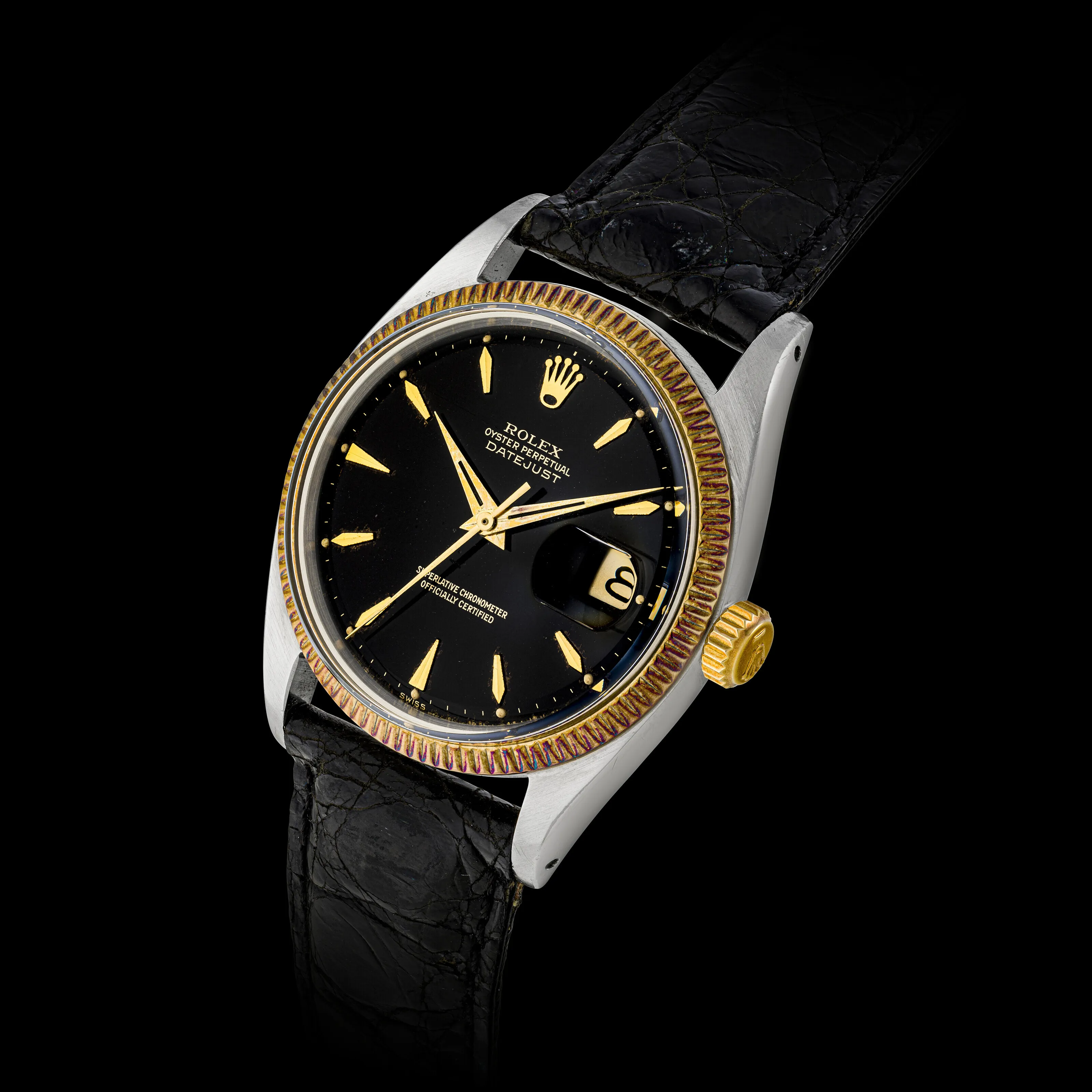 Rolex Datejust 36 1601 36mm Yellow gold and stainless steel Black