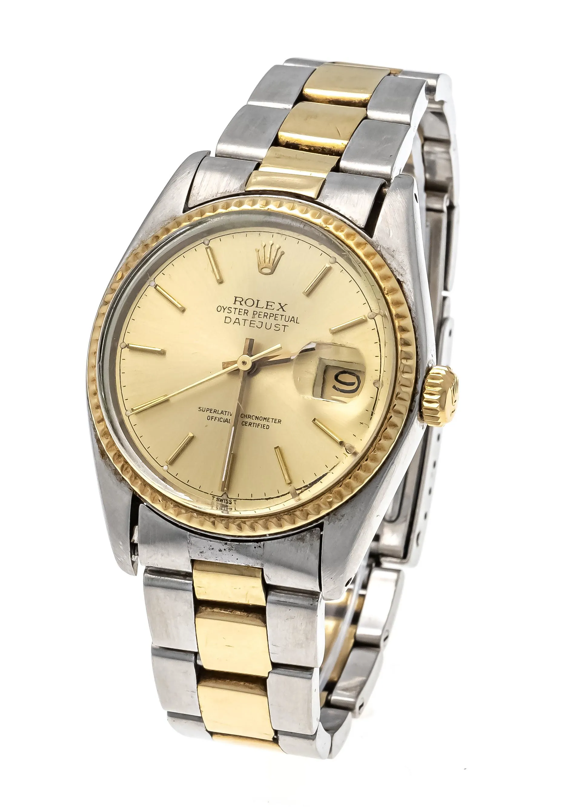 Rolex Datejust 36 16013 36mm Yellow gold and stainless steel Champagne