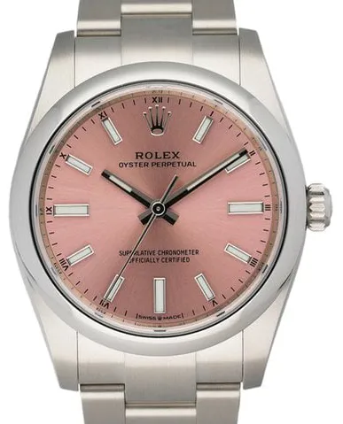 Rolex Oyster Perpetual 34 124200 34mm Steel Pink