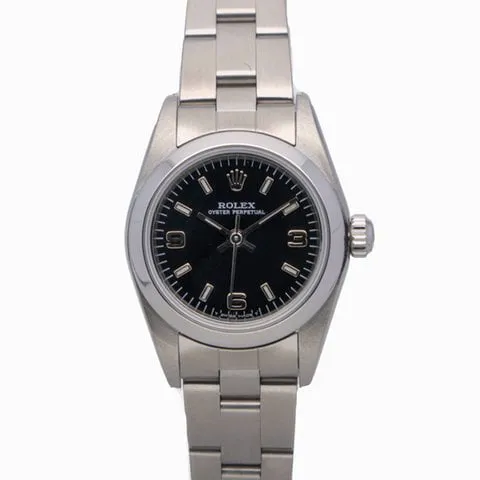 Rolex Oyster Perpetual 76080 24mm Stainless steel Black